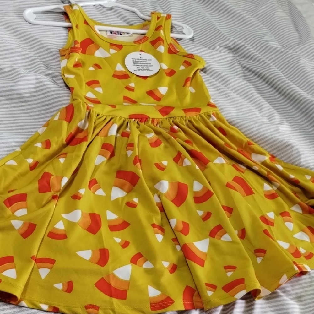 Dot Dot Smile Yellow and Orange Candy Pattern Dress